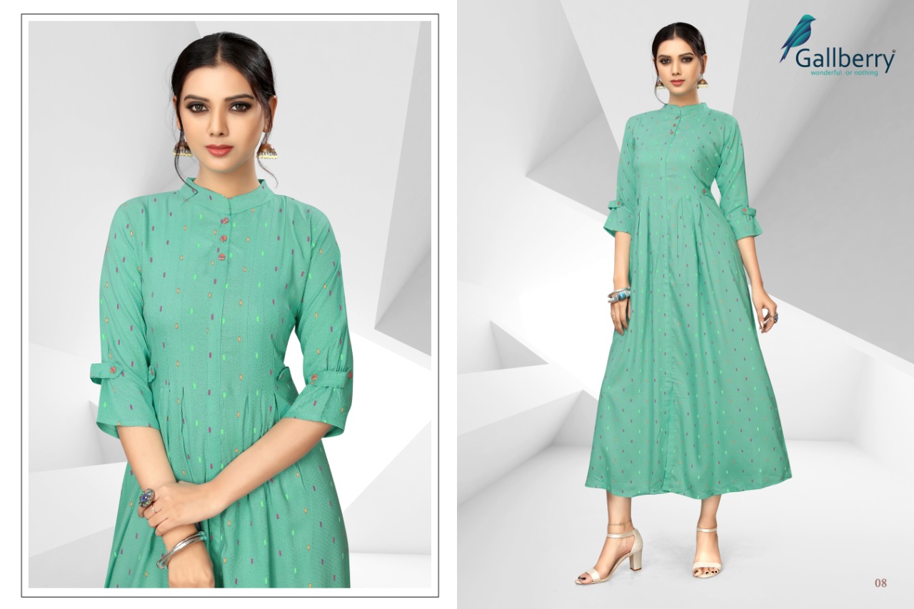 Hit List By Gallberry 01 To 09 Series Beautiful Colorful Stylish Fancy Casual Wear & Ethnic Wear & Ready To Wear Rayon Butti Jacquard Kurtis At Wholesale Price