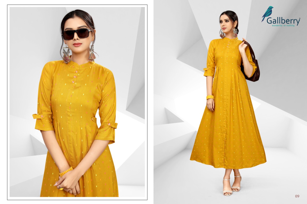 Hit List By Gallberry 01 To 09 Series Beautiful Colorful Stylish Fancy Casual Wear & Ethnic Wear & Ready To Wear Rayon Butti Jacquard Kurtis At Wholesale Price
