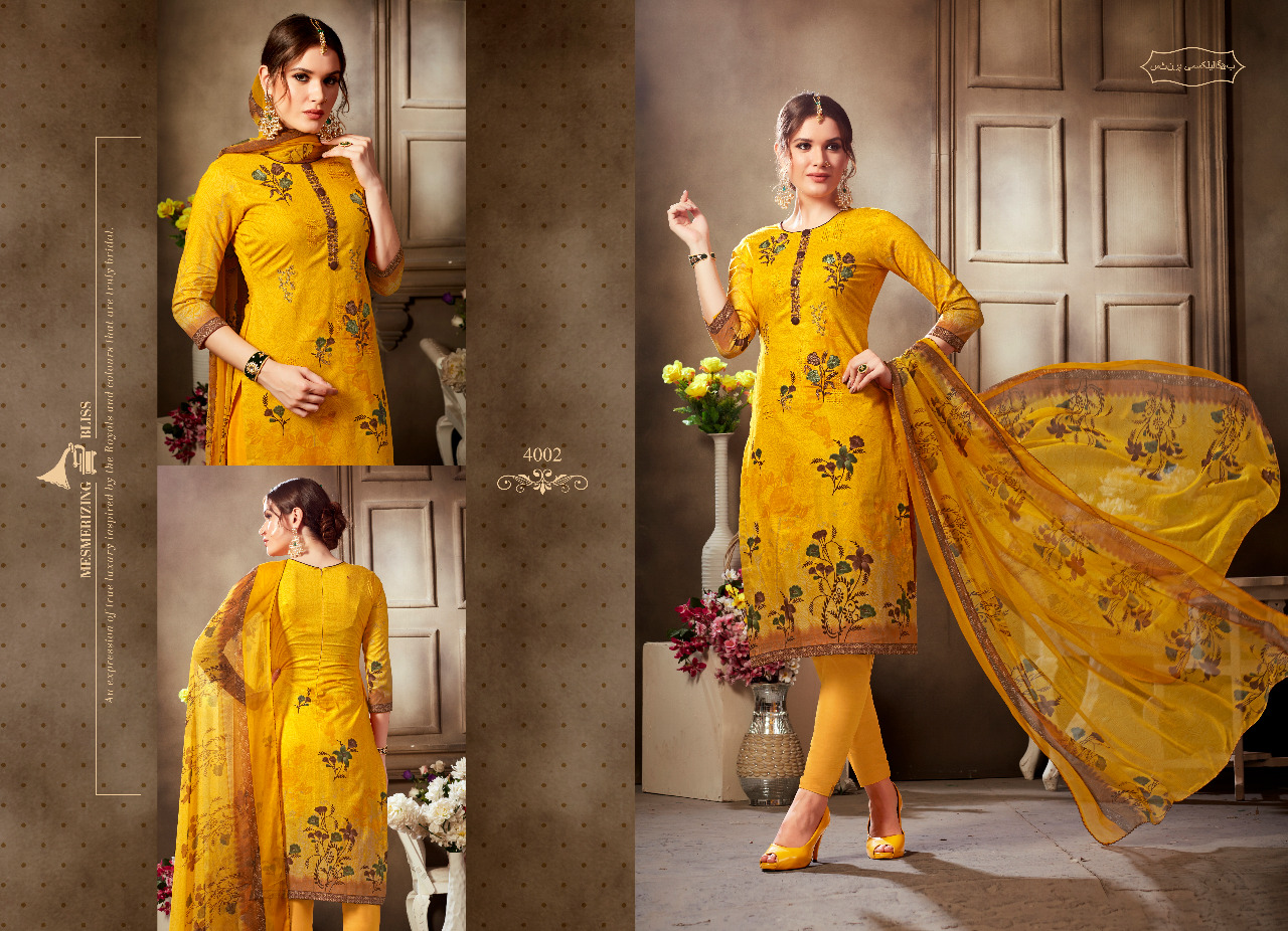 Honey Star Vol-4 By Hot Line 4001 To 4010 Series Designer Collection Beautiful Stylish Fancy Colorful Party Wear & Occasional Wear Pure Cambric Digital Style Printed Dresses At Wholesale Price