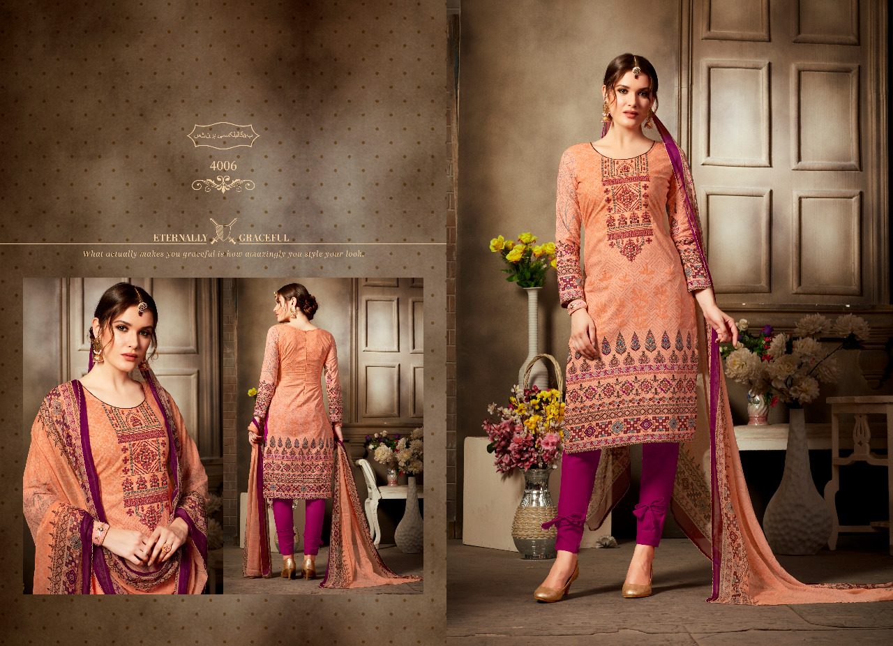 Honey Star Vol-4 By Hot Line 4001 To 4010 Series Designer Collection Beautiful Stylish Fancy Colorful Party Wear & Occasional Wear Pure Cambric Digital Style Printed Dresses At Wholesale Price