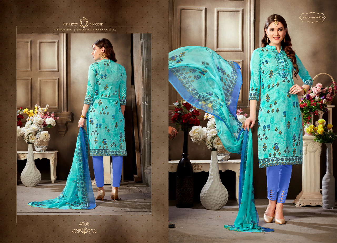 Honey Star Vol-4 By Hot Line 4001 To 4010 Series Designer Collection Beautiful Stylish Fancy Colorful Party Wear & Occasional Wear Pure Cambric Digital Style Printed Dresses At Wholesale Price