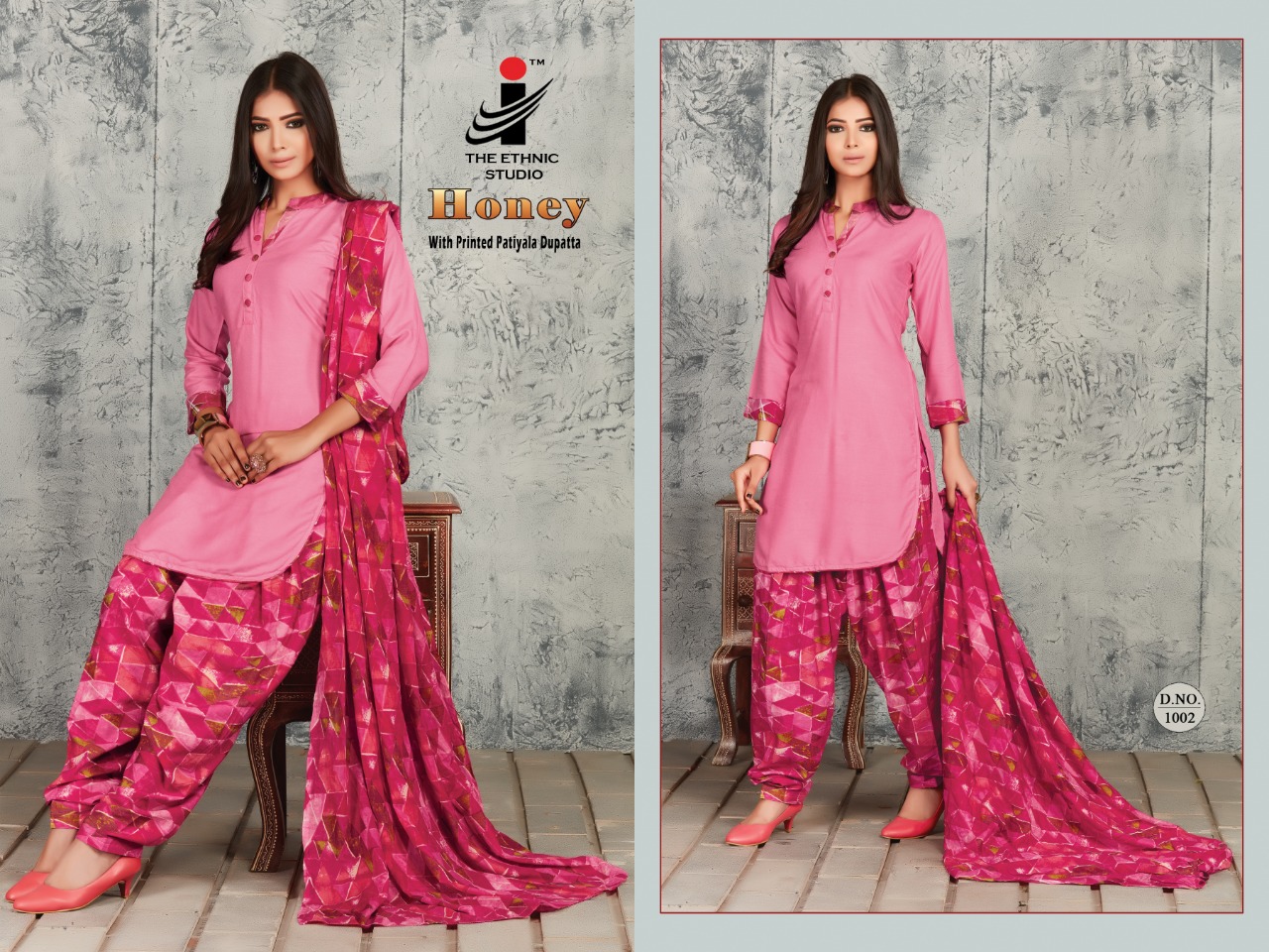 Honey By The Ethnic Studion 1001 To 1008 Series Designer Patiyala Suits Collection Beautiful Stylish Fancy Colorful Party Wear & Occasional Wear Heavy Rayon Printed Dresses At Wholesale Price
