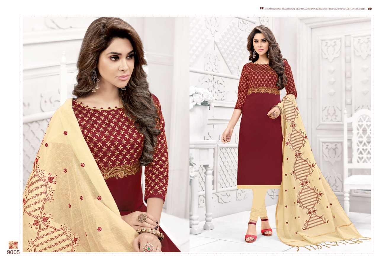 Hotspot By Raghav Royals 9001 To 912 Series Beautiful Suits Stylish Fancy Colorful Casual Wear & Ethnic Wear & Ready To Wear Souyh Silk Embroidered Dresses At Wholesale Price