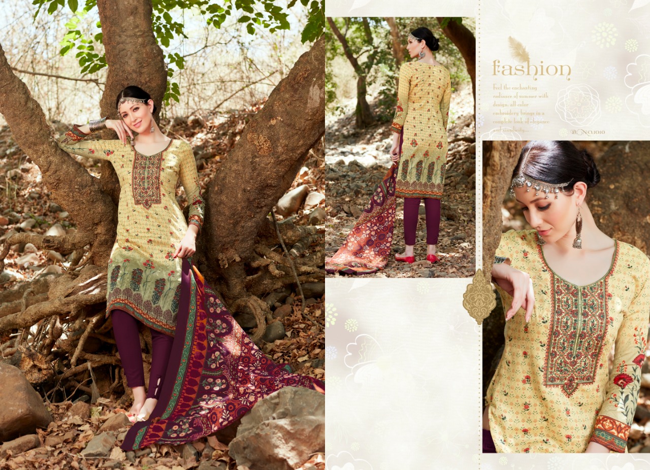 Hot Lady Vol-9 By Hot Line 1001 To 1010 Series Beautiful Suits Stylish Fancy Colorful Casual Wear & Ethnic Wear & Ready To Wear Cotton Digital Print Dresses At Wholesale Price