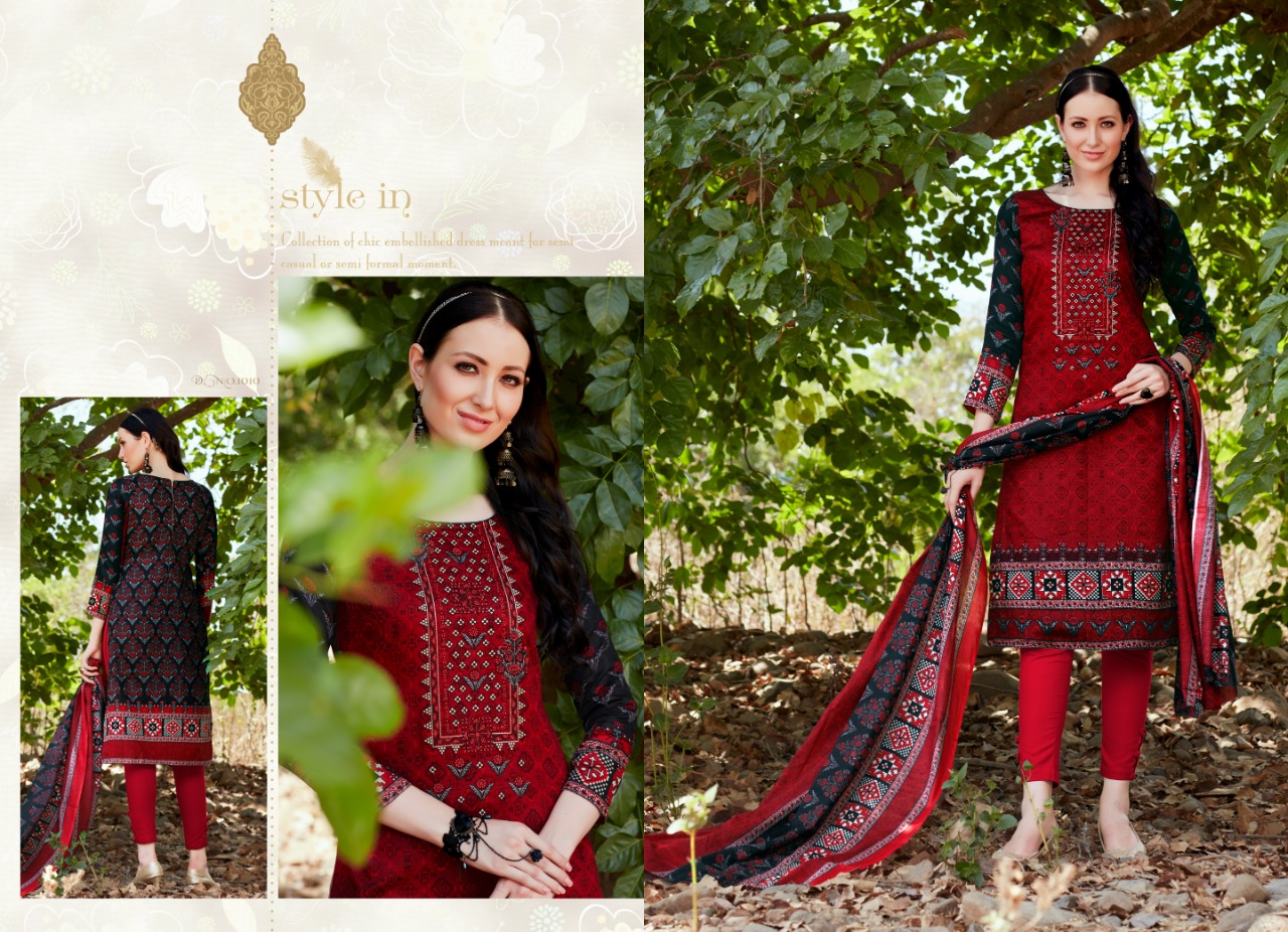 Hot Lady Vol-9 By Hot Line 1001 To 1010 Series Beautiful Suits Stylish Fancy Colorful Casual Wear & Ethnic Wear & Ready To Wear Cotton Digital Print Dresses At Wholesale Price