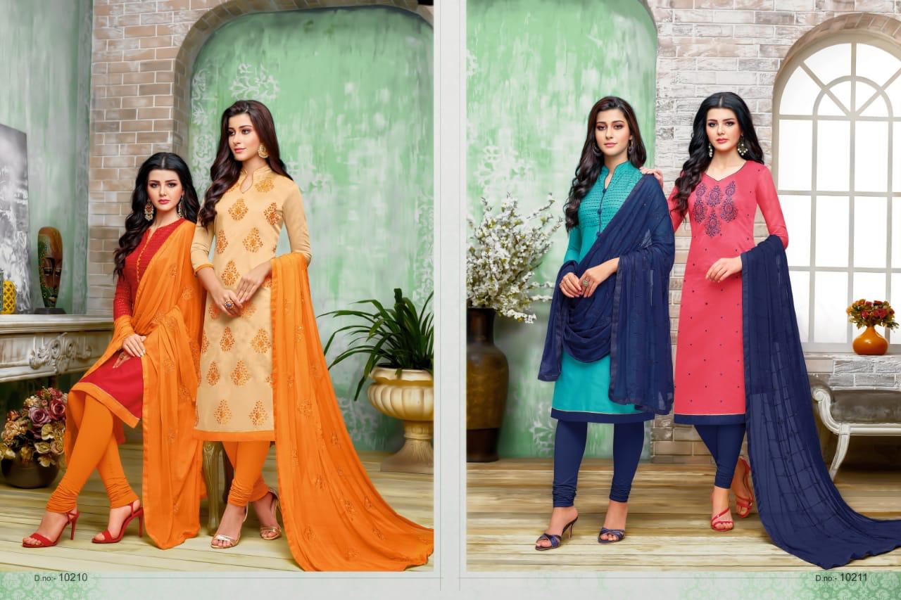 Hum Tum Vol-13 By R R Fashion 10201 To 10212 Series Beautiful Suits Stylish Colorful Fancy Casual Wear & Ethnic Wear Chanderi Embroidery Dresses At Wholesale Price