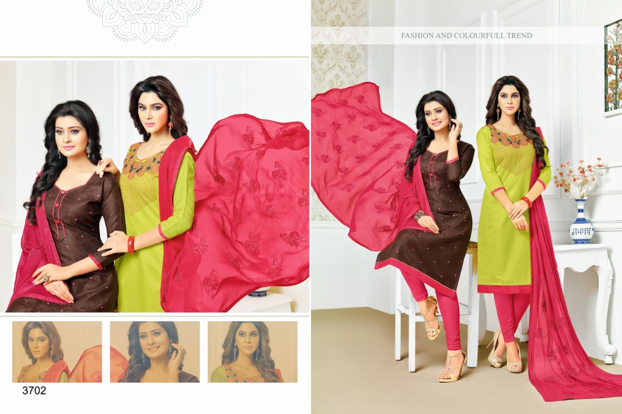 Hum Tum Vol-7 By Rr Fashion 3701 To 3712 Series Beautiful Stylish Fancy Colorful Party Wear & Ethnic Wear Chanderi & Pure Cotton Jacquard Printed Dresses At Wholesale Price