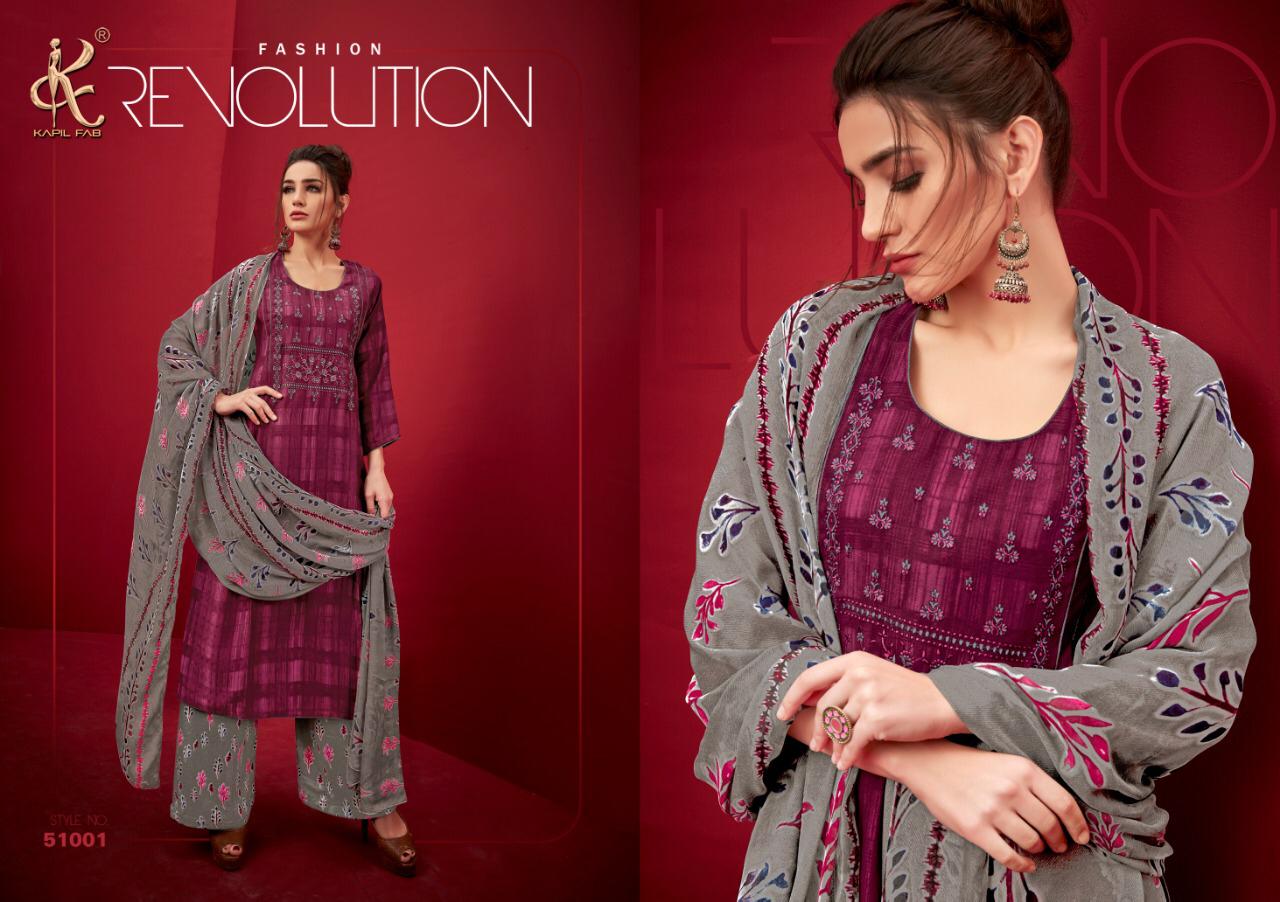 Ibaadat By Kapil Fab 51001 To 51010 Series Beautiful Pashmina Suits Stylish Fancy Colorful Winter Wear & Ethnic Wear Pure Pashmina Printed Dresses At Wholesale Price