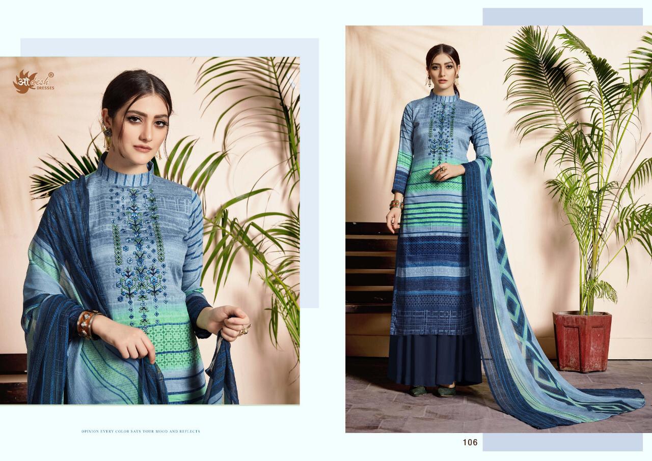 Ibadat By Aadesh Dresses 101 To 108 Series Beautiful Stylish Fancy Colorful Casual Wear & Ethnic Wear Glace Cotton Satin Print With Embroidery Dresses At Wholesale Price
