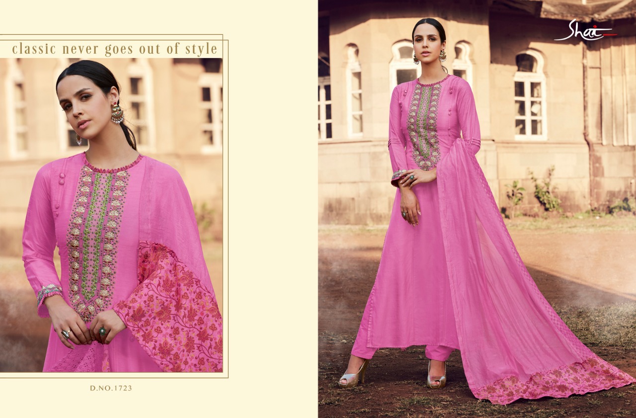 Ijazat By Shai 1721 To 1729 Series Beautiful Suits Stylish Colorful Fancy Casual Wear & Ethnic Wear Pure Bember Moga Silk Embroidery Dresses At Wholesale Price