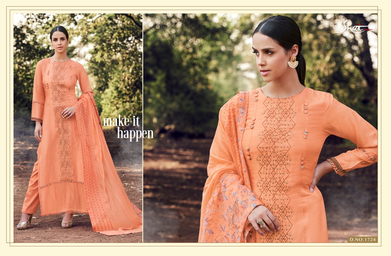 Ijazat By Shai 1721 To 1729 Series Beautiful Suits Stylish Colorful Fancy Casual Wear & Ethnic Wear Pure Bember Moga Silk Embroidery Dresses At Wholesale Price