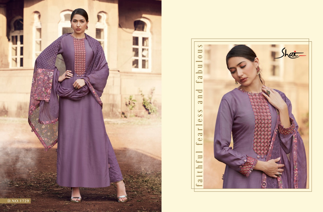 Ijazat By Shai 1721 To 1729 Series Beautiful Suits Stylish Colorful Fancy Casual Wear & Ethnic Wear Pure Bember Moga Silk Embroidery Dresses At Wholesale Price