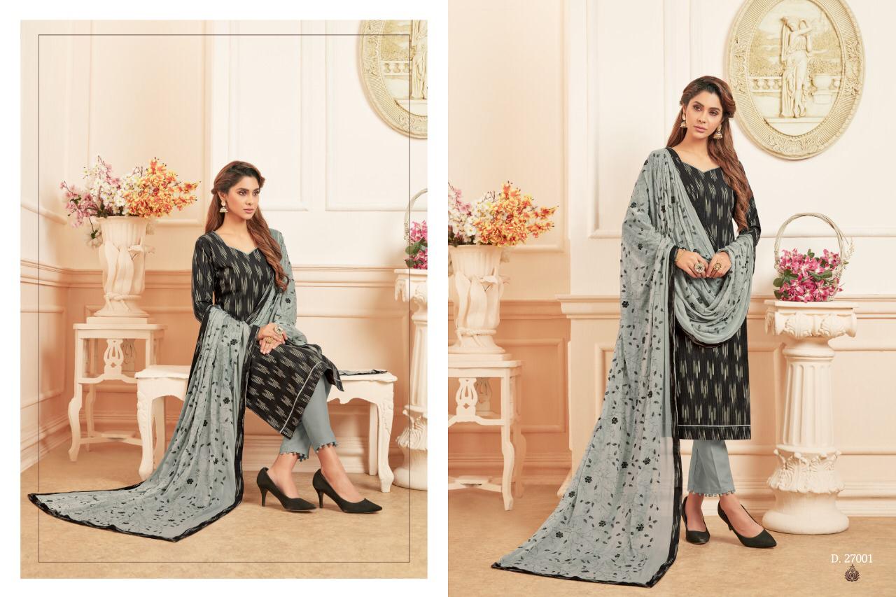 Ikkat By Raghav Creation 27001 To 27012 Series Beautiful Suits Colorful Stylish Fancy Colorful Casual Wear & Ethnic Wear Pure Handloom Cotton Dresses At Wholesale Price