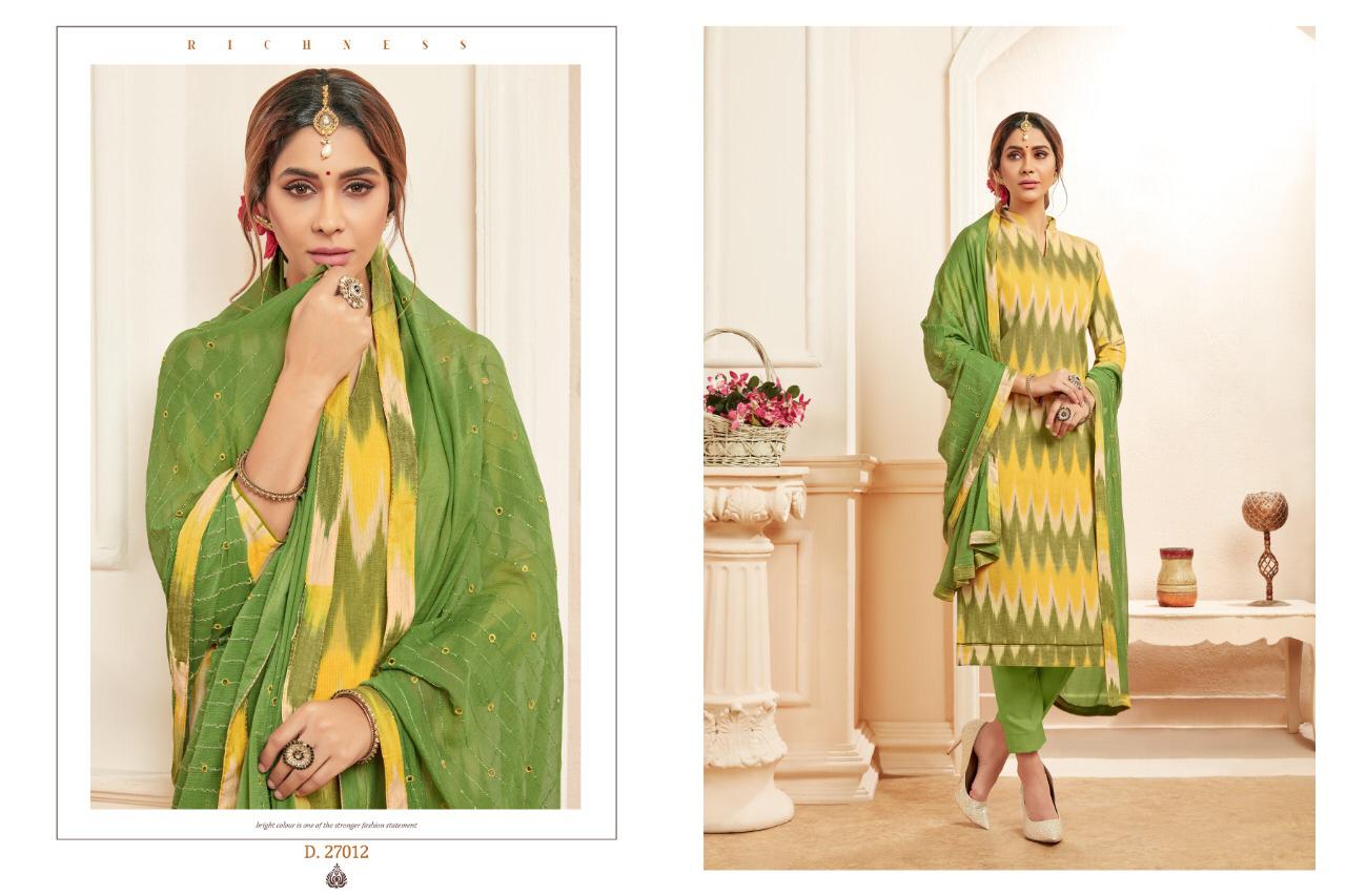 Ikkat By Raghav Creation 27001 To 27012 Series Beautiful Suits Colorful Stylish Fancy Colorful Casual Wear & Ethnic Wear Pure Handloom Cotton Dresses At Wholesale Price