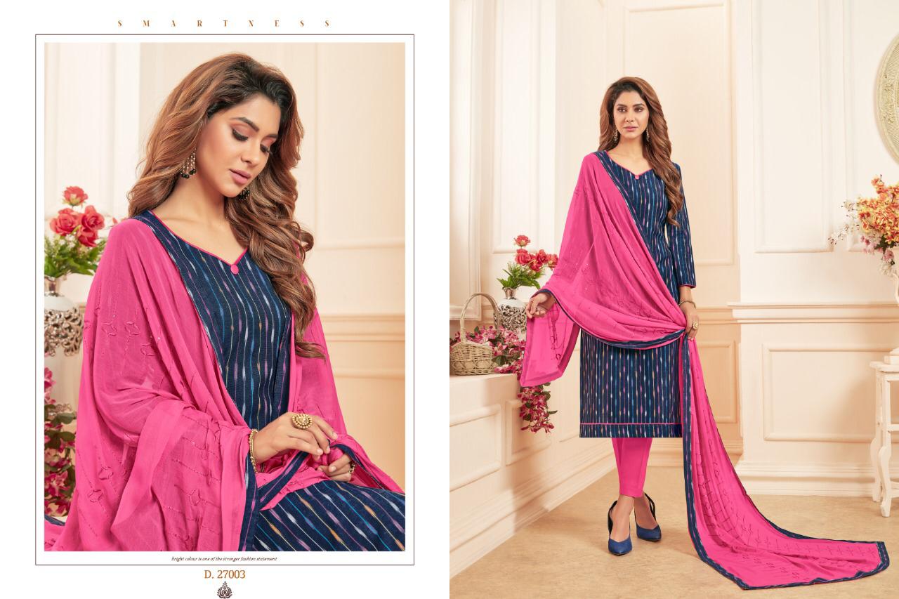 Ikkat By Raghav Creation 27001 To 27012 Series Beautiful Suits Colorful Stylish Fancy Colorful Casual Wear & Ethnic Wear Pure Handloom Cotton Dresses At Wholesale Price