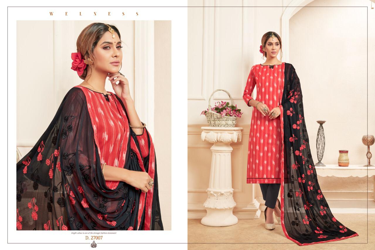 Ikkat By Raghav Creation 27001 To 27012 Series Beautiful Suits Colorful Stylish Fancy Colorful Casual Wear & Ethnic Wear Pure Handloom Cotton Dresses At Wholesale Price