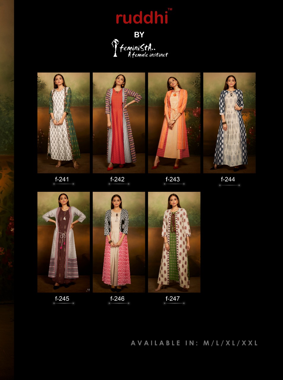 Ikkat By Ruddhi Dressline 241 To 247 Series Beautiful Stylish Fancy Colorful Casual Wear & Ethnic Wear & Ready To Wear Cotton Khadi Kurtis With Jacket At Wholesale Price