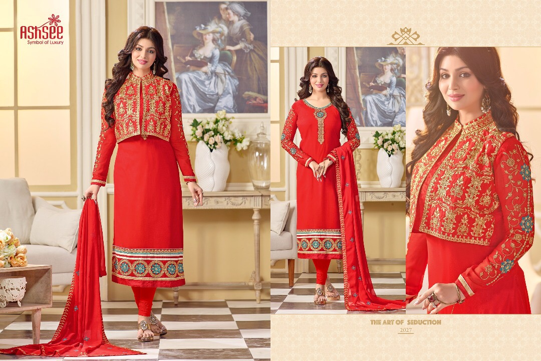 Imagine By Ashsee 2021 To 2027 Series Designer Beautiful Stylish Fancy Colorful Wedding Collection Party Wear & Occasional Wear Georgette Embroidered Dresses At Wholesale Price