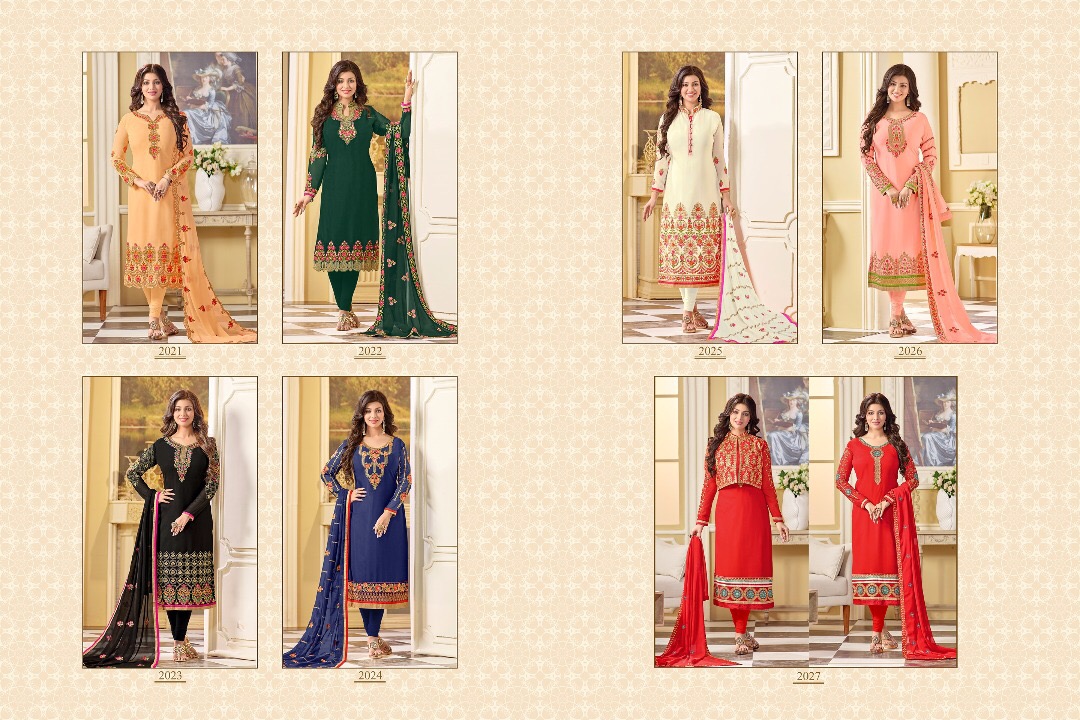 Imagine By Ashsee 2021 To 2027 Series Designer Beautiful Stylish Fancy Colorful Wedding Collection Party Wear & Occasional Wear Georgette Embroidered Dresses At Wholesale Price