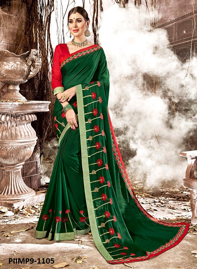 Impression Vol-9 By Pikasho 1101 To 1112 Series Indian Traditional Wear Collection Beautiful Stylish Fancy Colorful Party Wear & Occasional Wear Georgette Embroidered Sarees At Wholesale Price