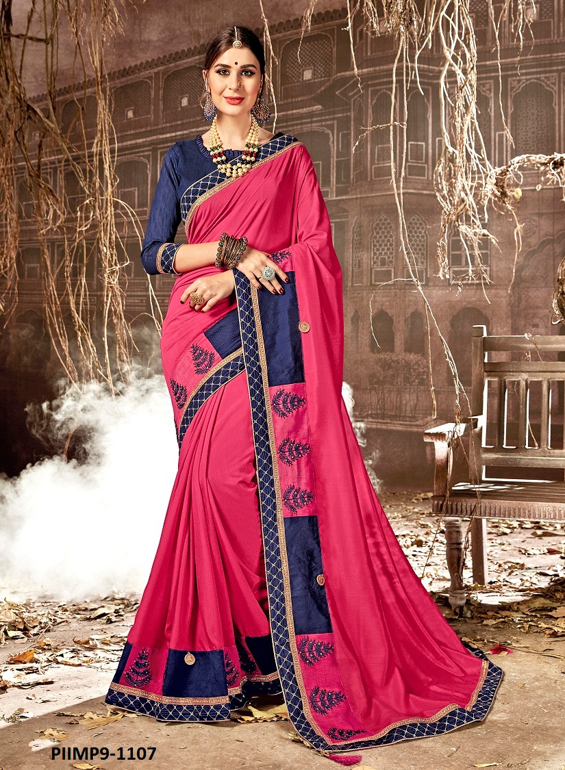 Impression Vol-9 By Pikasho 1101 To 1112 Series Indian Traditional Wear Collection Beautiful Stylish Fancy Colorful Party Wear & Occasional Wear Georgette Embroidered Sarees At Wholesale Price