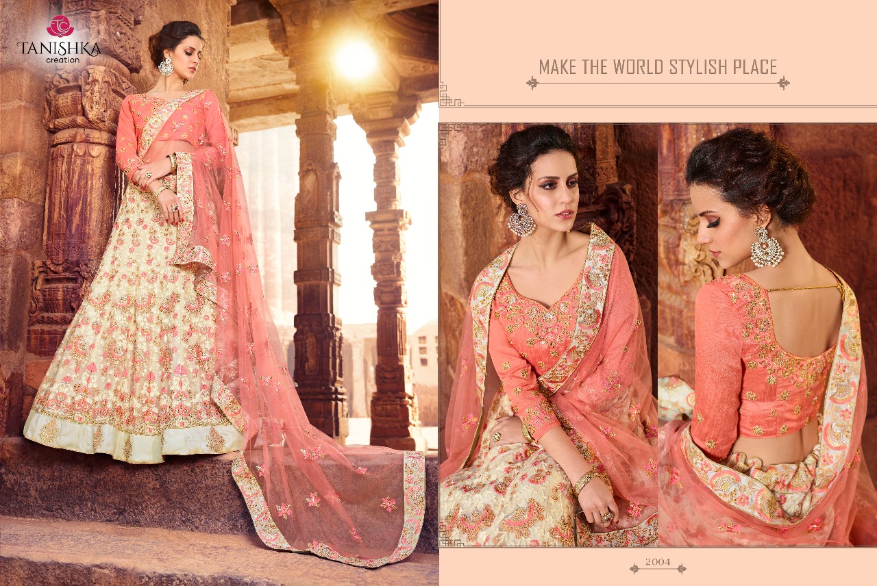 Impression By Tanishka Creation 2001 To 2012 Series Indian Traditional Wear Collection Beautiful Stylish Fancy Colorful Party Wear & Occasional Wear Silk & Velvet Lehengas At Wholesale Price