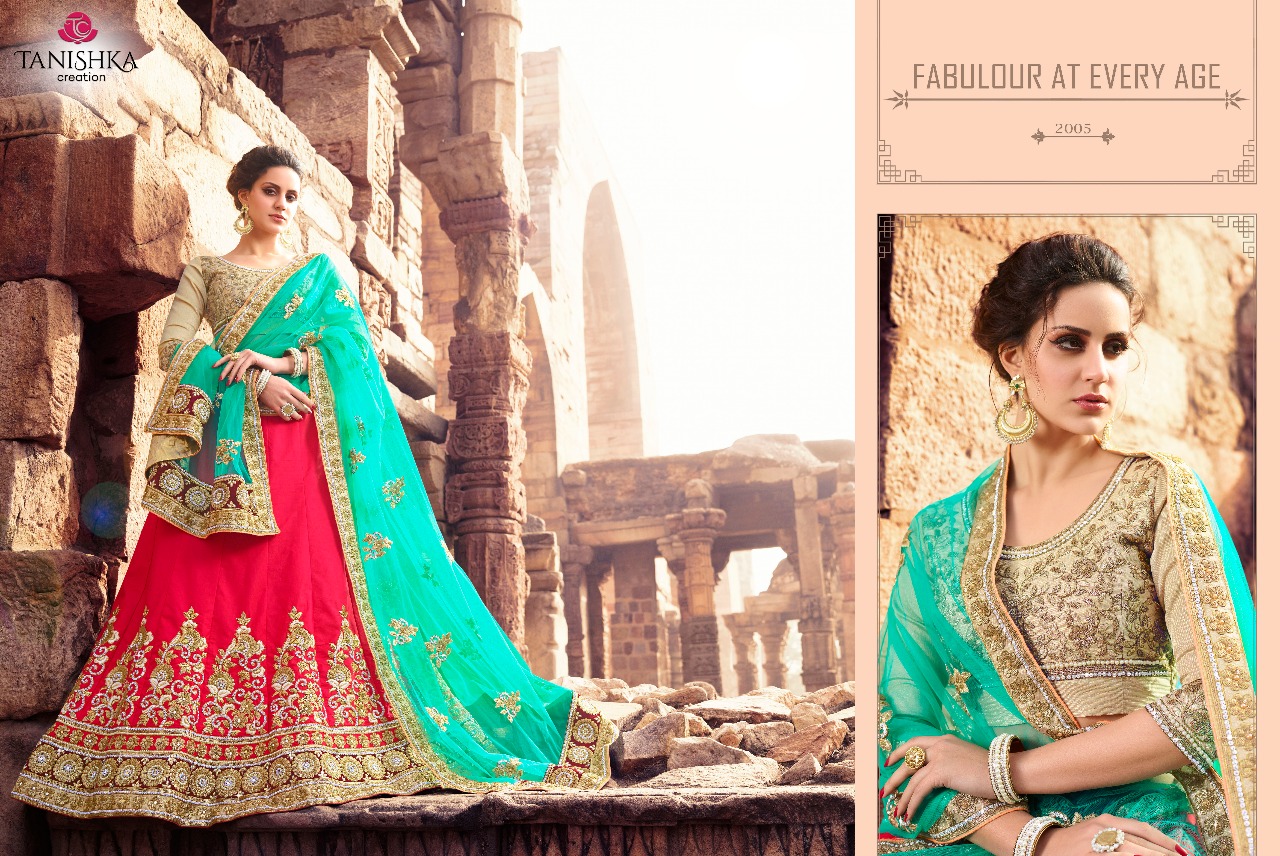 Impression By Tanishka Creation 2001 To 2012 Series Indian Traditional Wear Collection Beautiful Stylish Fancy Colorful Party Wear & Occasional Wear Silk & Velvet Lehengas At Wholesale Price