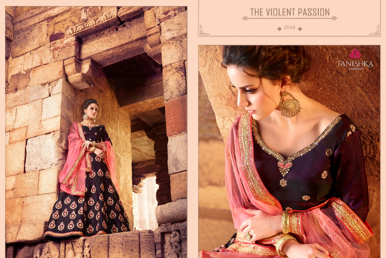 Impression By Tanishka Creation 2001 To 2012 Series Indian Traditional Wear Collection Beautiful Stylish Fancy Colorful Party Wear & Occasional Wear Silk & Velvet Lehengas At Wholesale Price