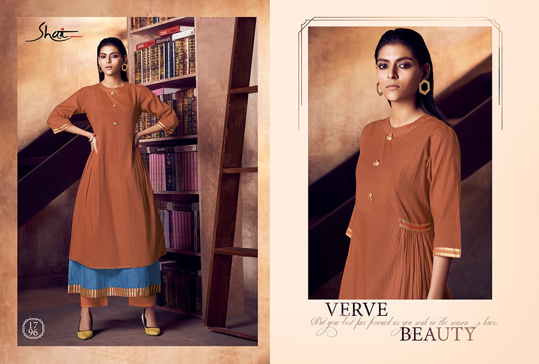 Impressive By Shai 1791 To 1796 Series Beautiful Stylish Colorful Fancy Party Wear & Ethnic Wear & Ready To Wear Pure Cotton Top Dyed Embroidery Kurtis At Wholesale Price