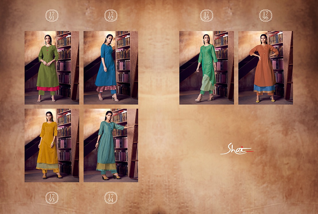 Impressive By Shai 1791 To 1796 Series Beautiful Stylish Colorful Fancy Party Wear & Ethnic Wear & Ready To Wear Pure Cotton Top Dyed Embroidery Kurtis At Wholesale Price
