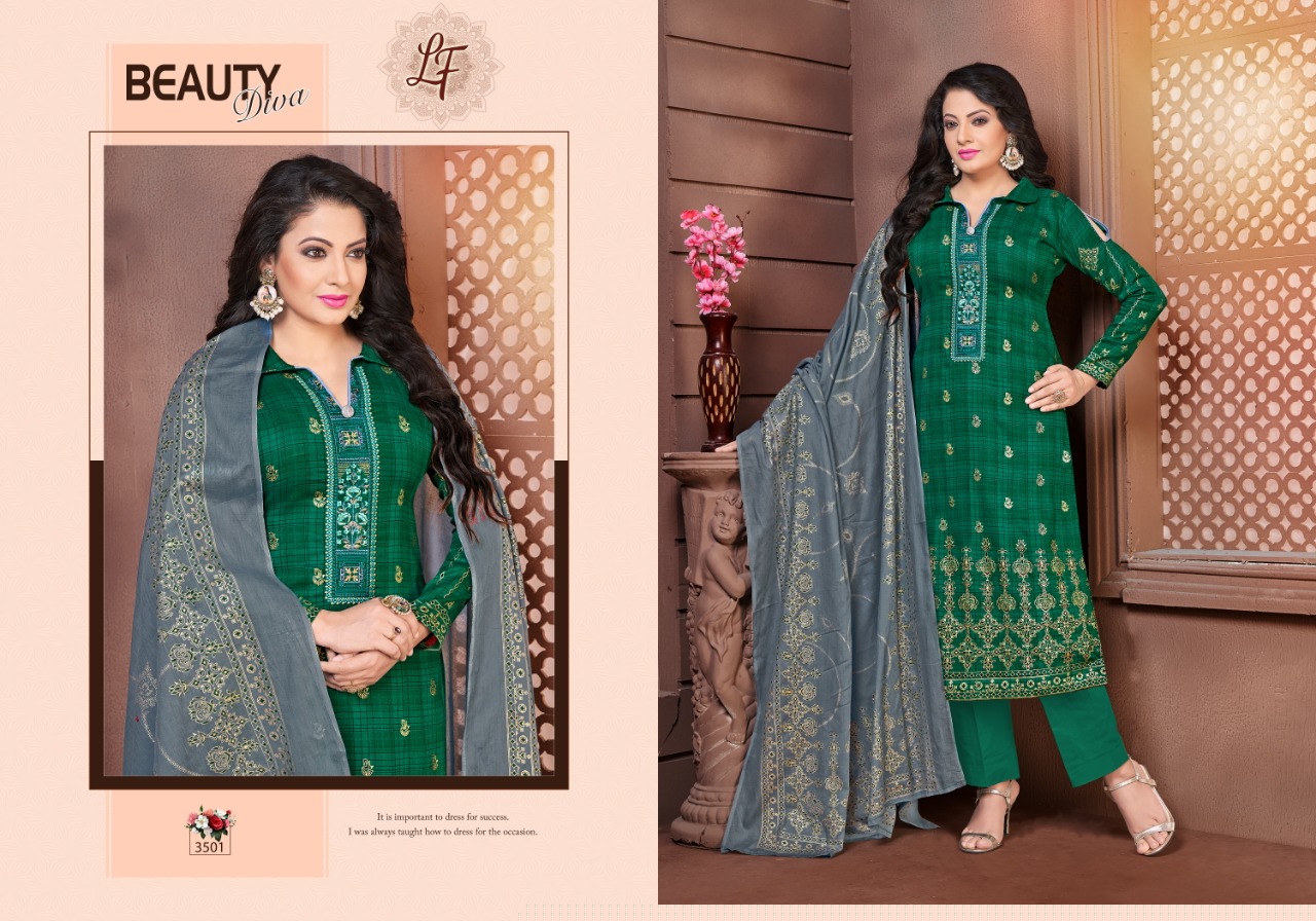 Inayat Vol-35 By Lavli Fashion 3501 To 3508 Series Beautiful Pakistani Suits Stylish Fancy Colorful Party Wear & Ethnic Wear Glace Cotton Print With Embroidered Dresses At Wholesale Price