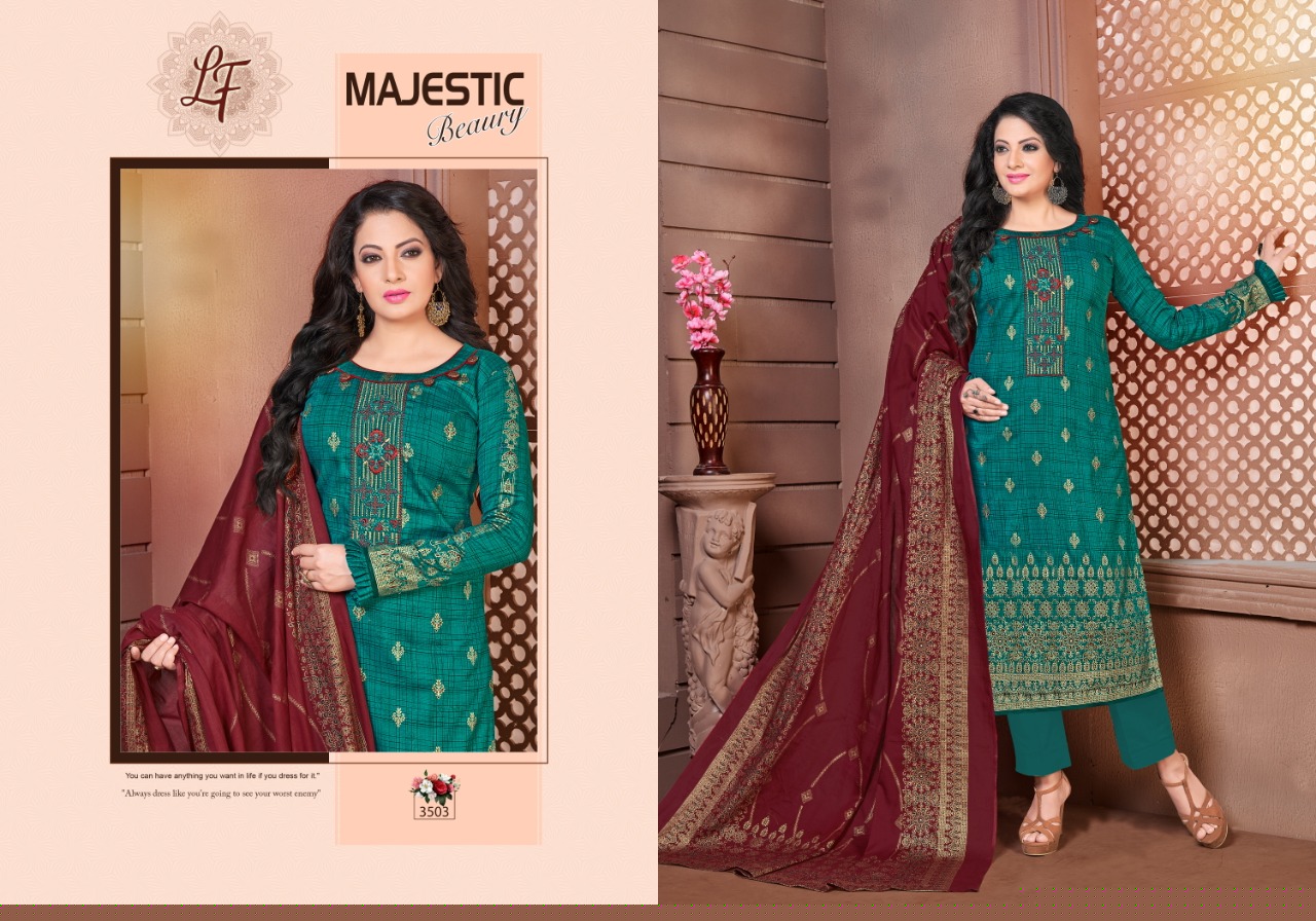Inayat Vol-35 By Lavli Fashion 3501 To 3508 Series Beautiful Pakistani Suits Stylish Fancy Colorful Party Wear & Ethnic Wear Glace Cotton Print With Embroidered Dresses At Wholesale Price