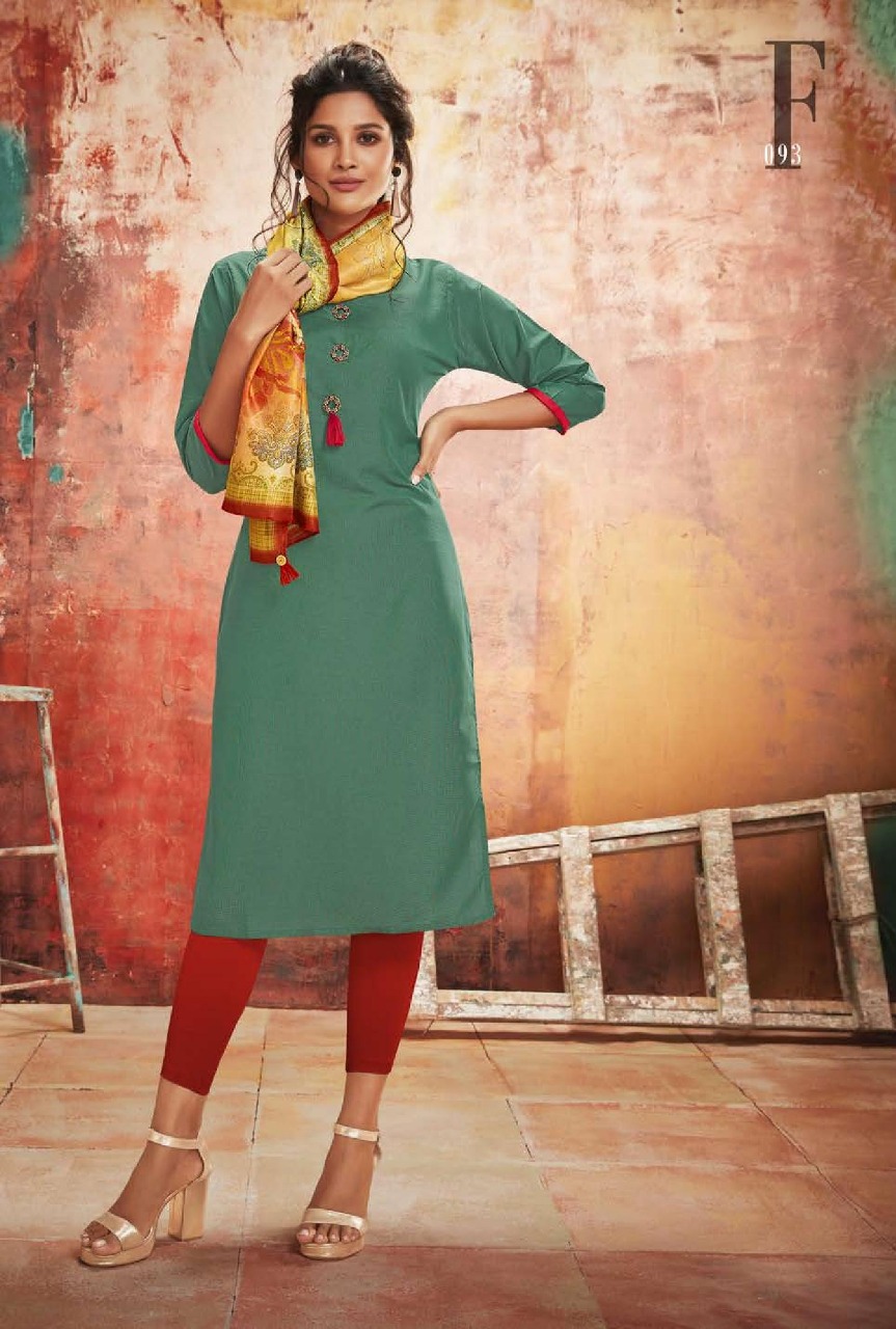 Inayat By Feminista 091 To 099 Series Beautiful Stylish Fancy Colorful Casual Wear & Ethnic Wear & Ready To Wear Muslin With Stole Kurtis At Wholesale Price