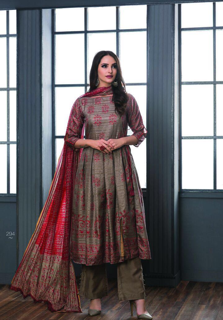 Inayat By Sri 292 To 296 Series Beautiful Collection Suits Stylish Fancy Colorful Party Wear & Ethnic Wear Chandrakanta Silk Printed Dresses At Wholesale Price
