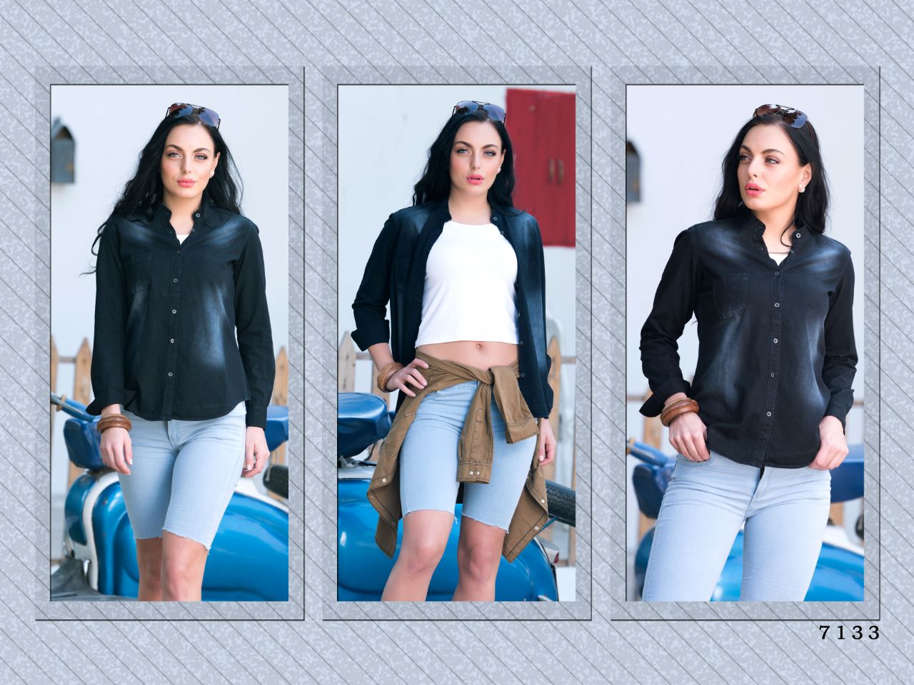 Indigo Denim By Varun Beautiful Stylish Fancy Colorful Designer Casual Wear & Ready To Wear Denim Cotton Wash Kurtis At Wholesale Price
