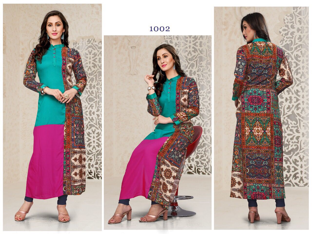 Innayat By Jugnii 1001 To 1007 Series Stylish Colorful Fancy Beautiful Casual Wear & Ethnic Wear Viscose Rayon Printed Kurtis At Wholesale Price