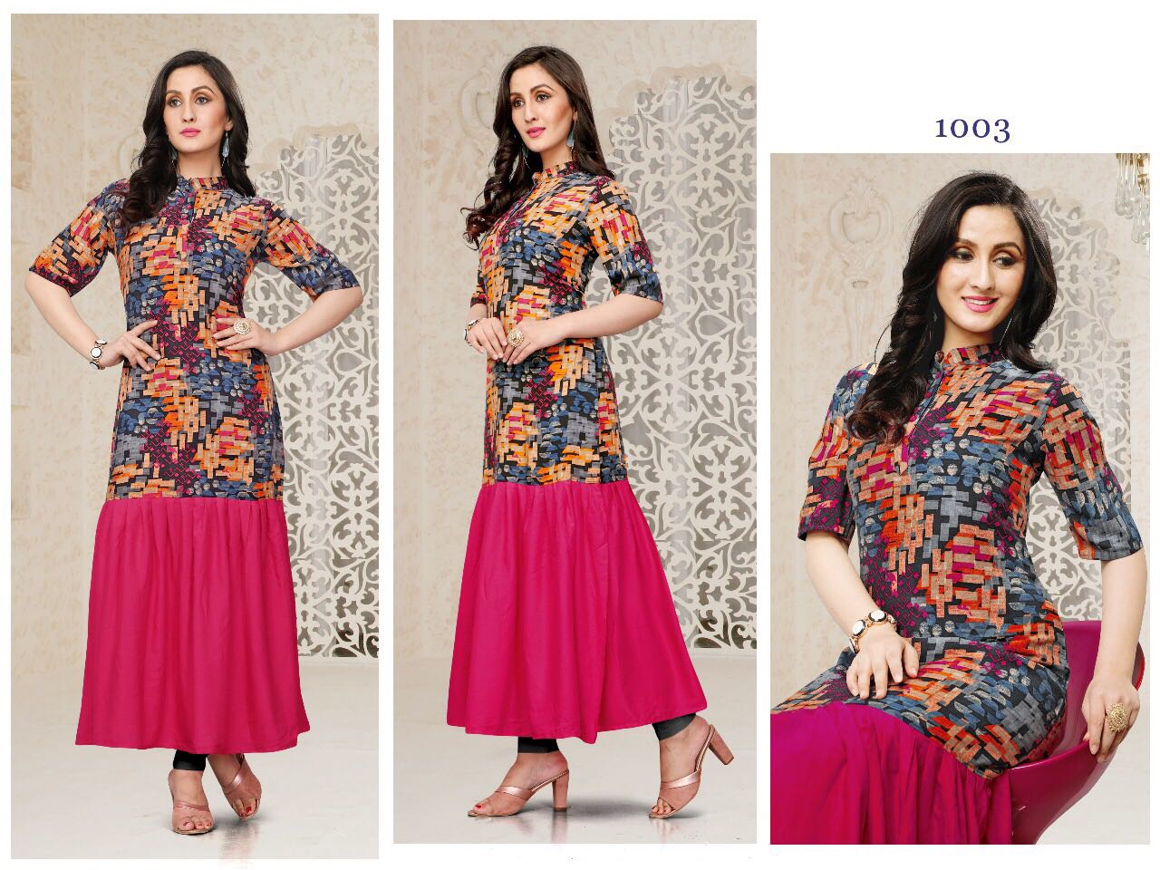 Innayat By Jugnii 1001 To 1007 Series Stylish Colorful Fancy Beautiful Casual Wear & Ethnic Wear Viscose Rayon Printed Kurtis At Wholesale Price