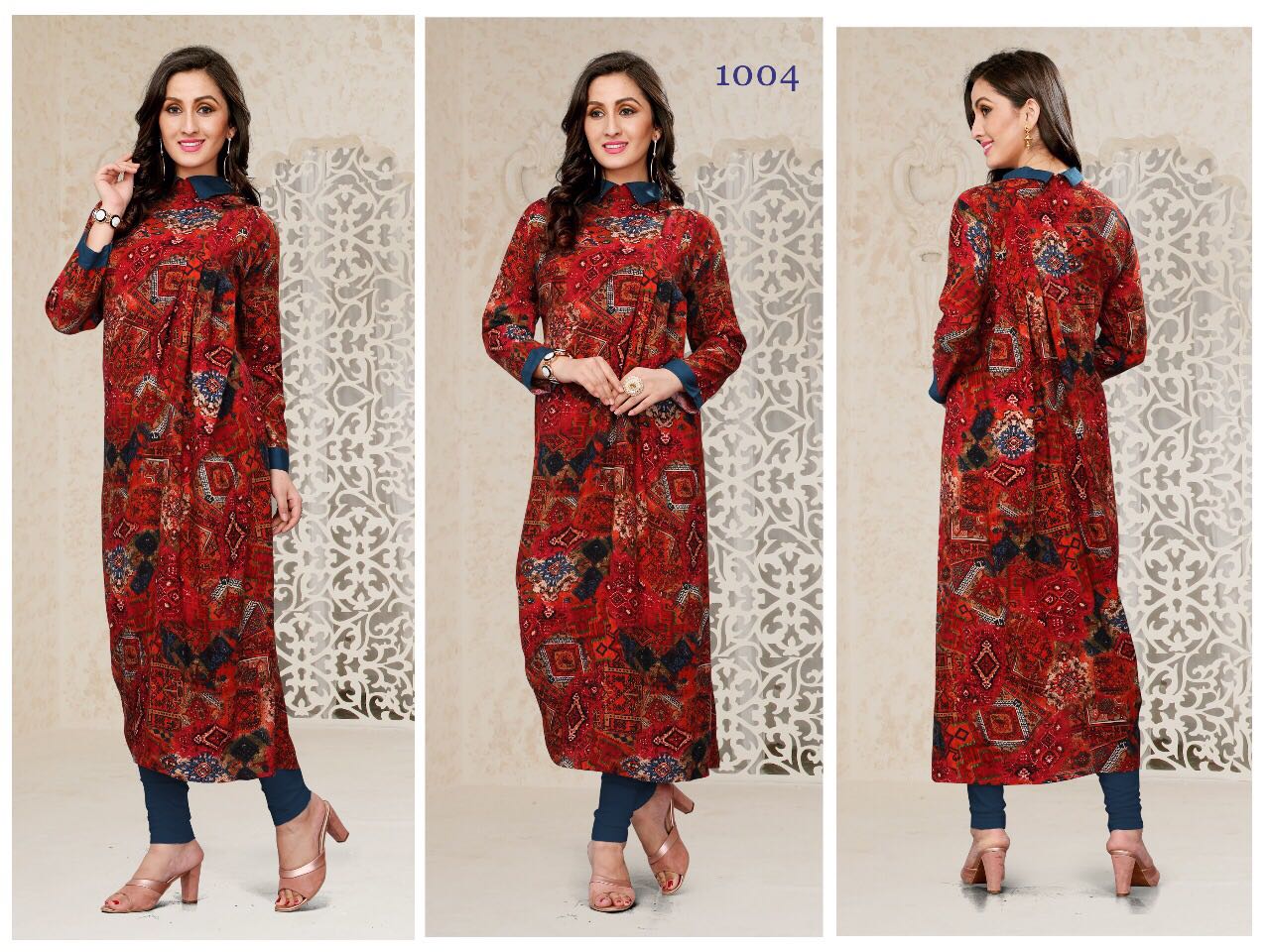 Innayat By Jugnii 1001 To 1007 Series Stylish Colorful Fancy Beautiful Casual Wear & Ethnic Wear Viscose Rayon Printed Kurtis At Wholesale Price