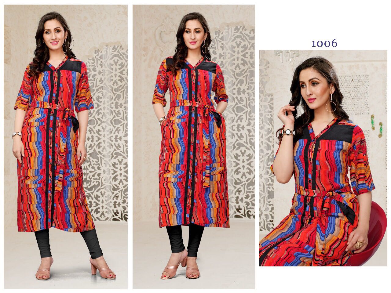 Innayat By Jugnii 1001 To 1007 Series Stylish Colorful Fancy Beautiful Casual Wear & Ethnic Wear Viscose Rayon Printed Kurtis At Wholesale Price