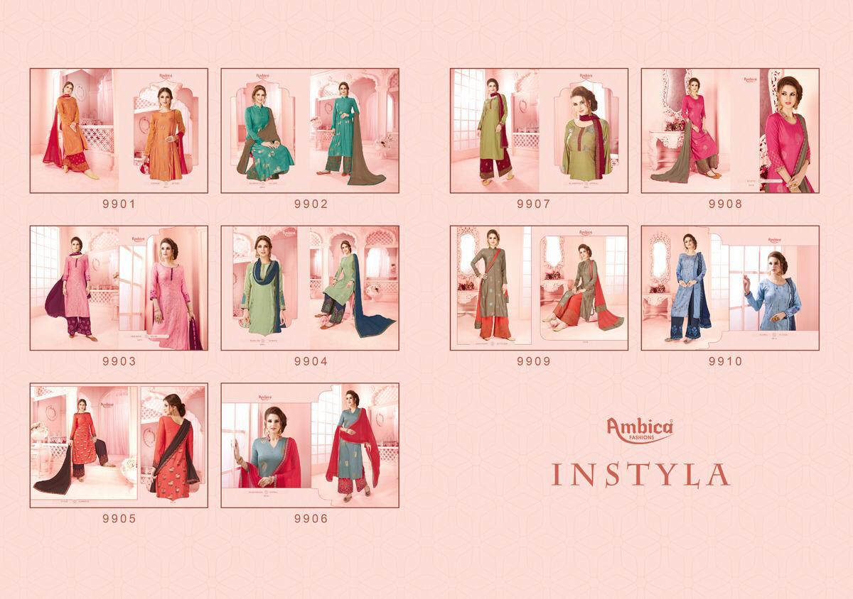 Instyla By Ambica Fashion 9901 To 9910 Series Designer Beautiful Stylish Fancy Colorful Casual Wear & Ethnic Wear & Ready To Wear Modal Foil & Dyed Dresses At Wholesale Price