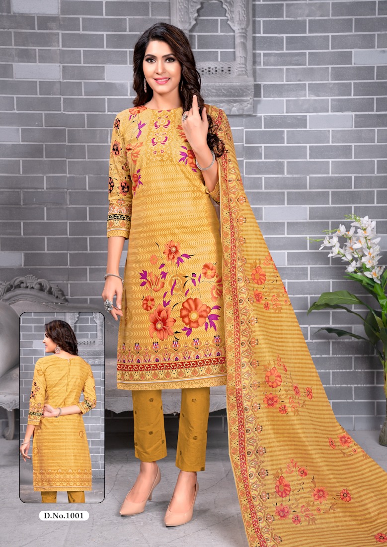 Ipl 20-20 By Shree Meenaxi Cotton 1001 To 1012 Series Stylish Fancy Beautiful Colorful Casual Wear & Ethnic Wear Pure Cotton Printed Dresses At Wholesale Price
