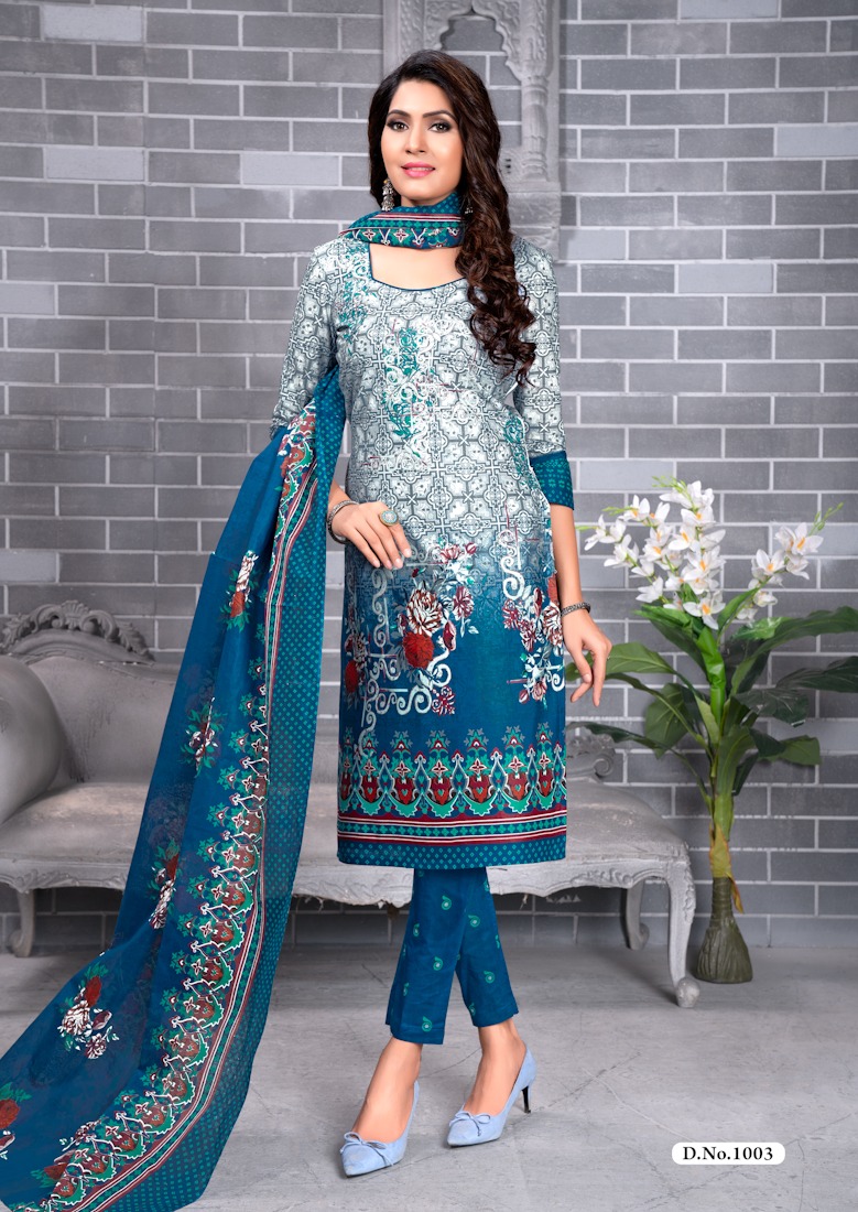 Ipl 20-20 By Shree Meenaxi Cotton 1001 To 1012 Series Stylish Fancy Beautiful Colorful Casual Wear & Ethnic Wear Pure Cotton Printed Dresses At Wholesale Price