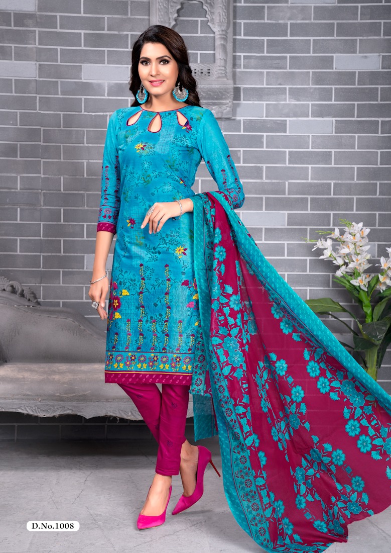 Ipl 20-20 By Shree Meenaxi Cotton 1001 To 1012 Series Stylish Fancy Beautiful Colorful Casual Wear & Ethnic Wear Pure Cotton Printed Dresses At Wholesale Price