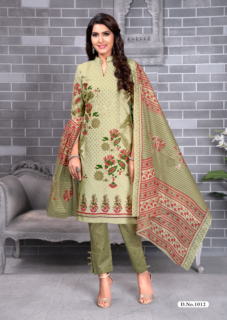 Ipl 20-20 By Shree Meenaxi Cotton 1001 To 1012 Series Stylish Fancy Beautiful Colorful Casual Wear & Ethnic Wear Pure Cotton Printed Dresses At Wholesale Price