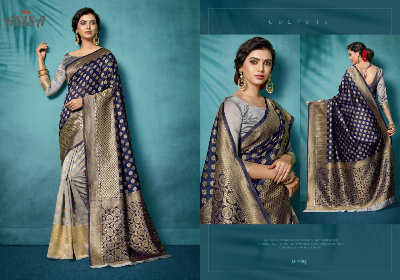 Ira Vol-1 By Asisa 4401 To 4406 Series Indian Traditional Wear Collection Beautiful Stylish Fancy Colorful Party Wear & Occasional Wear Lichi Base Top Dyed Printed Sarees At Wholesale Price