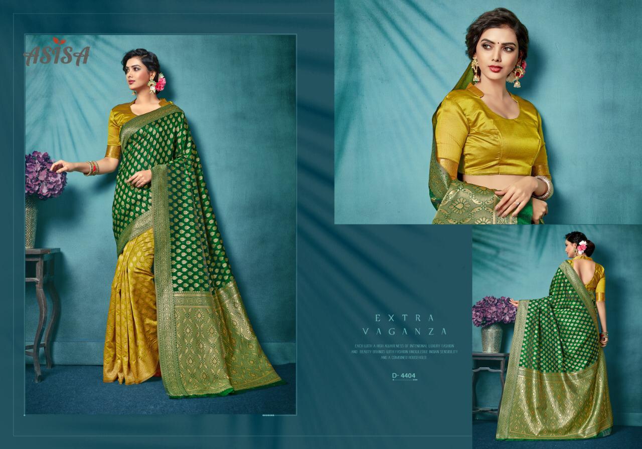 Ira Vol-1 By Asisa 4401 To 4406 Series Indian Traditional Wear Collection Beautiful Stylish Fancy Colorful Party Wear & Occasional Wear Lichi Base Top Dyed Printed Sarees At Wholesale Price