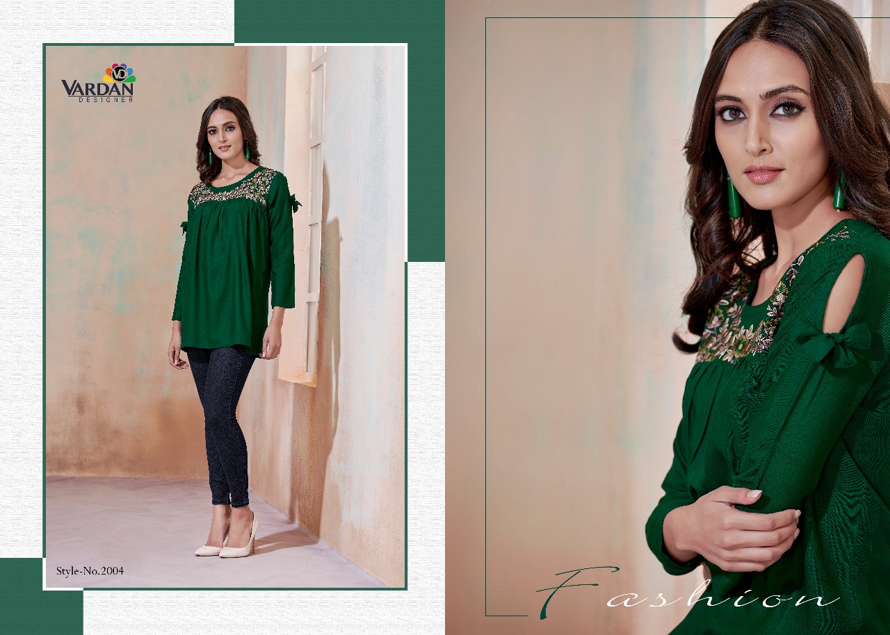 Ira Vol-1 By Vardan Designer 2001 To 2011 Series Beautiful Colorful Stylish Fancy Casual Wear & Ethnic Wear & Ready To Wear Heavy Rayon Tops At Wholesale Price