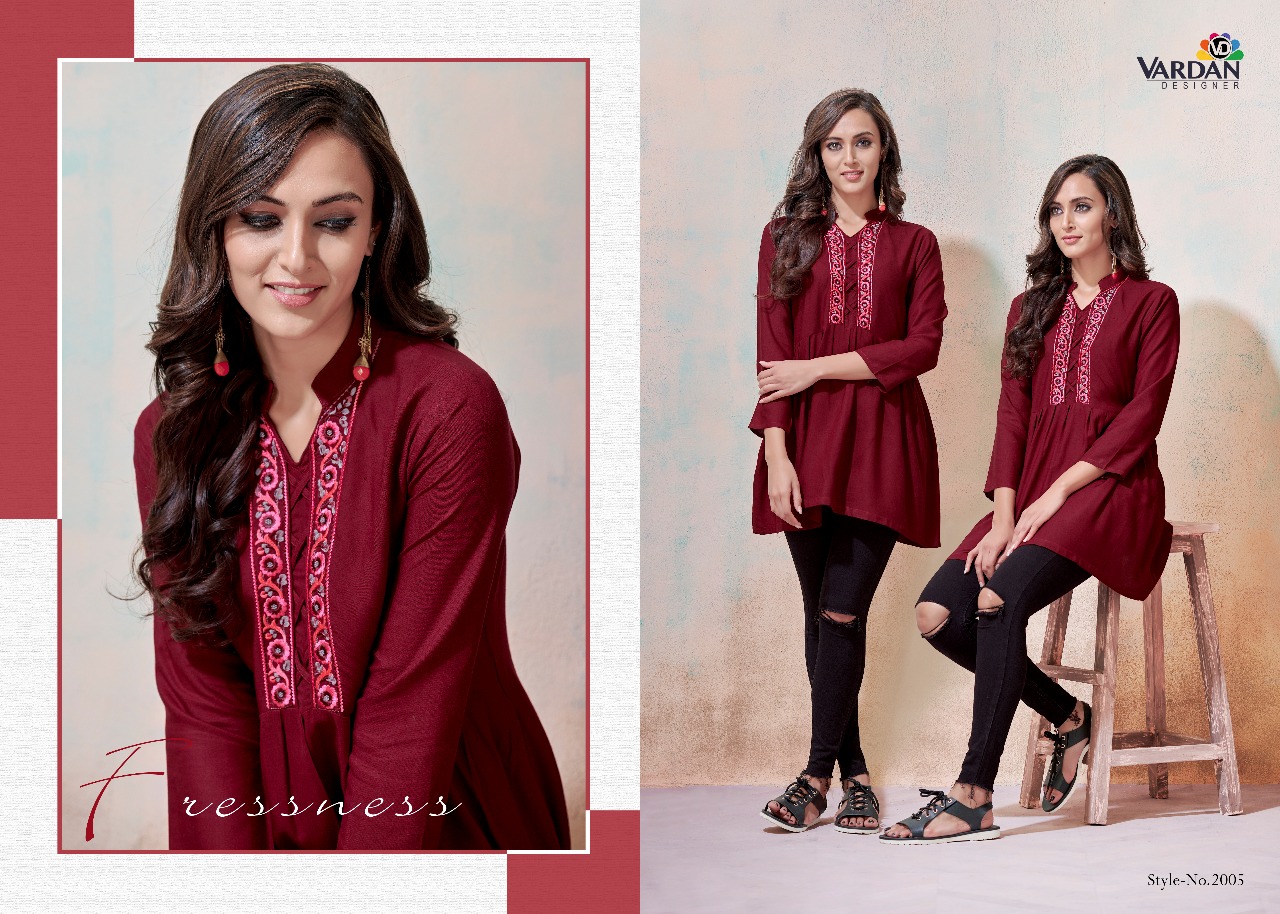Ira Vol-1 By Vardan Designer 2001 To 2011 Series Beautiful Colorful Stylish Fancy Casual Wear & Ethnic Wear & Ready To Wear Heavy Rayon Tops At Wholesale Price