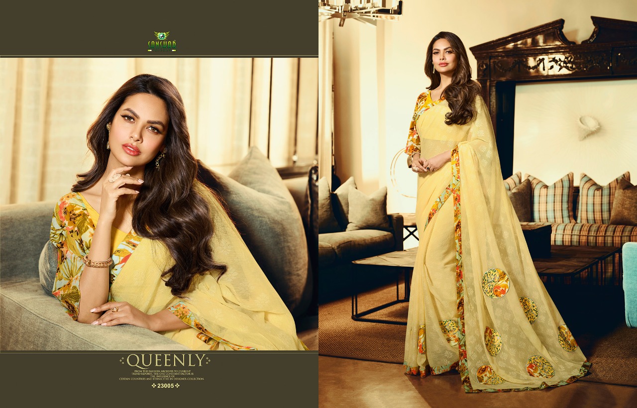 Isha By Sanskar Sarees Indian Beautiful Traditional Wear Collection Stylish Fancy Colorful Party Wear & Occasional Wear Georgette Sarees At Wholesale Price