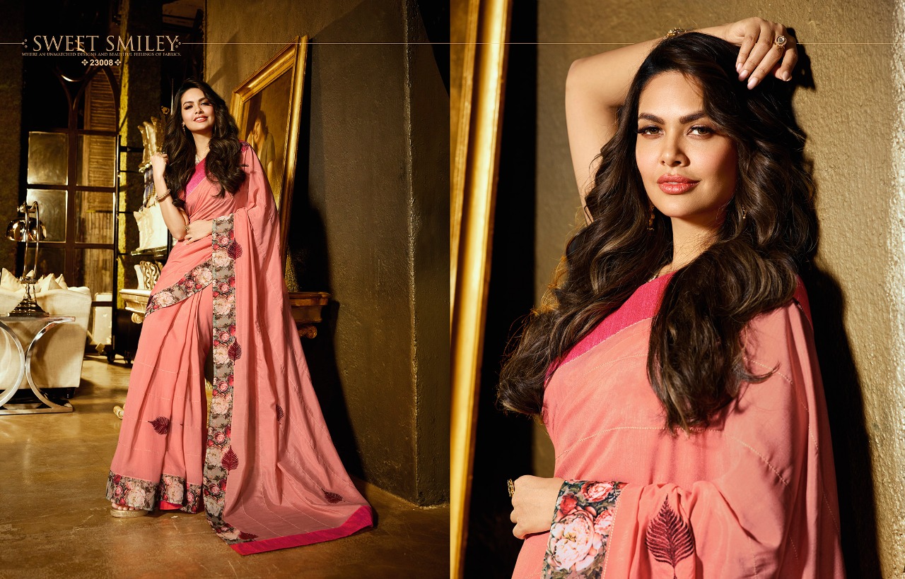 Isha By Sanskar Sarees Indian Beautiful Traditional Wear Collection Stylish Fancy Colorful Party Wear & Occasional Wear Georgette Sarees At Wholesale Price